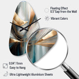 Abstract Shapes And Lines V - Asymmetric Metal Wall Clock