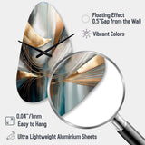 Abstract Shapes And Lines V - Asymmetric Metal Wall Clock