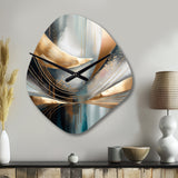 Abstract Shapes And Lines V - Asymmetric Metal Wall Clock