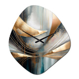 Abstract Shapes And Lines V - Asymmetric Metal Wall Clock