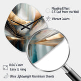 Abstract Shapes And Lines V - Asymmetric Metal Wall Clock
