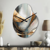 Abstract Shapes And Lines V - Asymmetric Metal Wall Clock