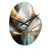 Abstract Shapes And Lines V - Asymmetric Metal Wall Clock