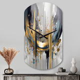 Shapes And Lines Abstract Marble III - Asymmetric Metal Wall Clock