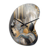 Soft Colors Marble Abstract I - Asymmetric Metal Wall Clock