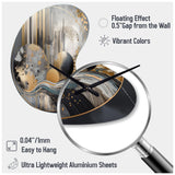Soft Colors Marble Abstract I - Asymmetric Metal Wall Clock