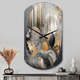 Soft Colors Marble Abstract I - Asymmetric Metal Wall Clock