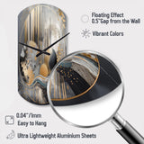 Soft Colors Marble Abstract I - Asymmetric Metal Wall Clock