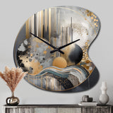 Soft Colors Marble Abstract I - Asymmetric Metal Wall Clock