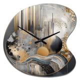 Soft Colors Marble Abstract I - Asymmetric Metal Wall Clock