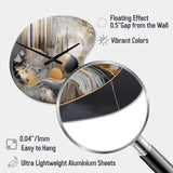 Soft Colors Marble Abstract I - Asymmetric Metal Wall Clock