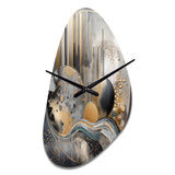 Soft Colors Marble Abstract I - Asymmetric Metal Wall Clock