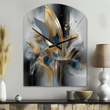Soft Colors Marble Abstract II - Asymmetric Metal Wall Clock