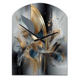 Soft Colors Marble Abstract II - Asymmetric Metal Wall Clock