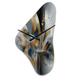 Soft Colors Marble Abstract II - Asymmetric Metal Wall Clock