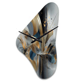 Soft Colors Marble Abstract II - Asymmetric Metal Wall Clock
