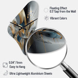 Soft Colors Marble Abstract II - Asymmetric Metal Wall Clock