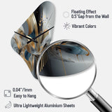 Soft Colors Marble Abstract II - Asymmetric Metal Wall Clock