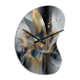 Soft Colors Marble Abstract II - Asymmetric Metal Wall Clock