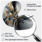 Soft Colors Marble Abstract II - Asymmetric Metal Wall Clock