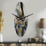Soft Colors Marble Abstract II - Asymmetric Metal Wall Clock