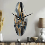 Soft Colors Marble Abstract II - Asymmetric Metal Wall Clock