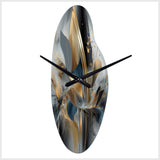 Soft Colors Marble Abstract II - Asymmetric Metal Wall Clock