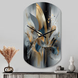 Soft Colors Marble Abstract II - Asymmetric Metal Wall Clock
