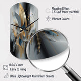 Soft Colors Marble Abstract II - Asymmetric Metal Wall Clock
