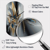 Soft Colors Marble Abstract II - Asymmetric Metal Wall Clock
