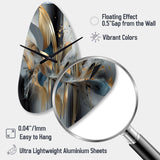 Soft Colors Marble Abstract II - Asymmetric Metal Wall Clock