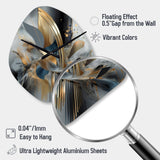 Soft Colors Marble Abstract II - Asymmetric Metal Wall Clock
