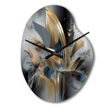Soft Colors Marble Abstract II - Asymmetric Metal Wall Clock