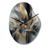 Soft Colors Marble Abstract II - Asymmetric Metal Wall Clock