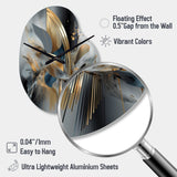 Soft Colors Marble Abstract II - Asymmetric Metal Wall Clock