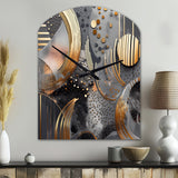 Soft Colors Marble Abstract III - Asymmetric Metal Wall Clock