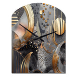 Soft Colors Marble Abstract III - Asymmetric Metal Wall Clock