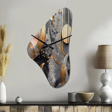Soft Colors Marble Abstract III - Asymmetric Metal Wall Clock