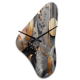 Soft Colors Marble Abstract III - Asymmetric Metal Wall Clock
