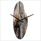 Soft Colors Marble Abstract III - Asymmetric Metal Wall Clock