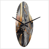 Soft Colors Marble Abstract III - Asymmetric Metal Wall Clock