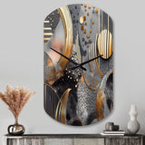 Soft Colors Marble Abstract III - Asymmetric Metal Wall Clock