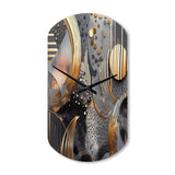 Soft Colors Marble Abstract III - Asymmetric Metal Wall Clock