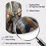 Soft Colors Marble Abstract III - Asymmetric Metal Wall Clock