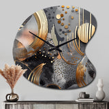 Soft Colors Marble Abstract III - Asymmetric Metal Wall Clock