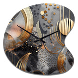 Soft Colors Marble Abstract III - Asymmetric Metal Wall Clock
