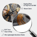 Soft Colors Marble Abstract III - Asymmetric Metal Wall Clock