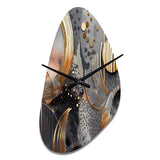 Soft Colors Marble Abstract III - Asymmetric Metal Wall Clock
