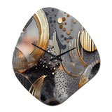 Soft Colors Marble Abstract III - Asymmetric Metal Wall Clock