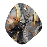 Soft Colors Marble Abstract III - Asymmetric Metal Wall Clock
